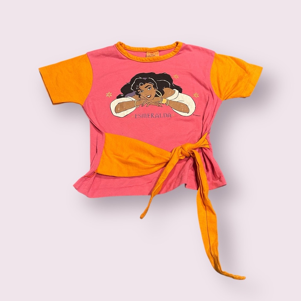 Vintage Girls Disney Esmeralda Kids T-Shirt  With Wrap Detail Size 5